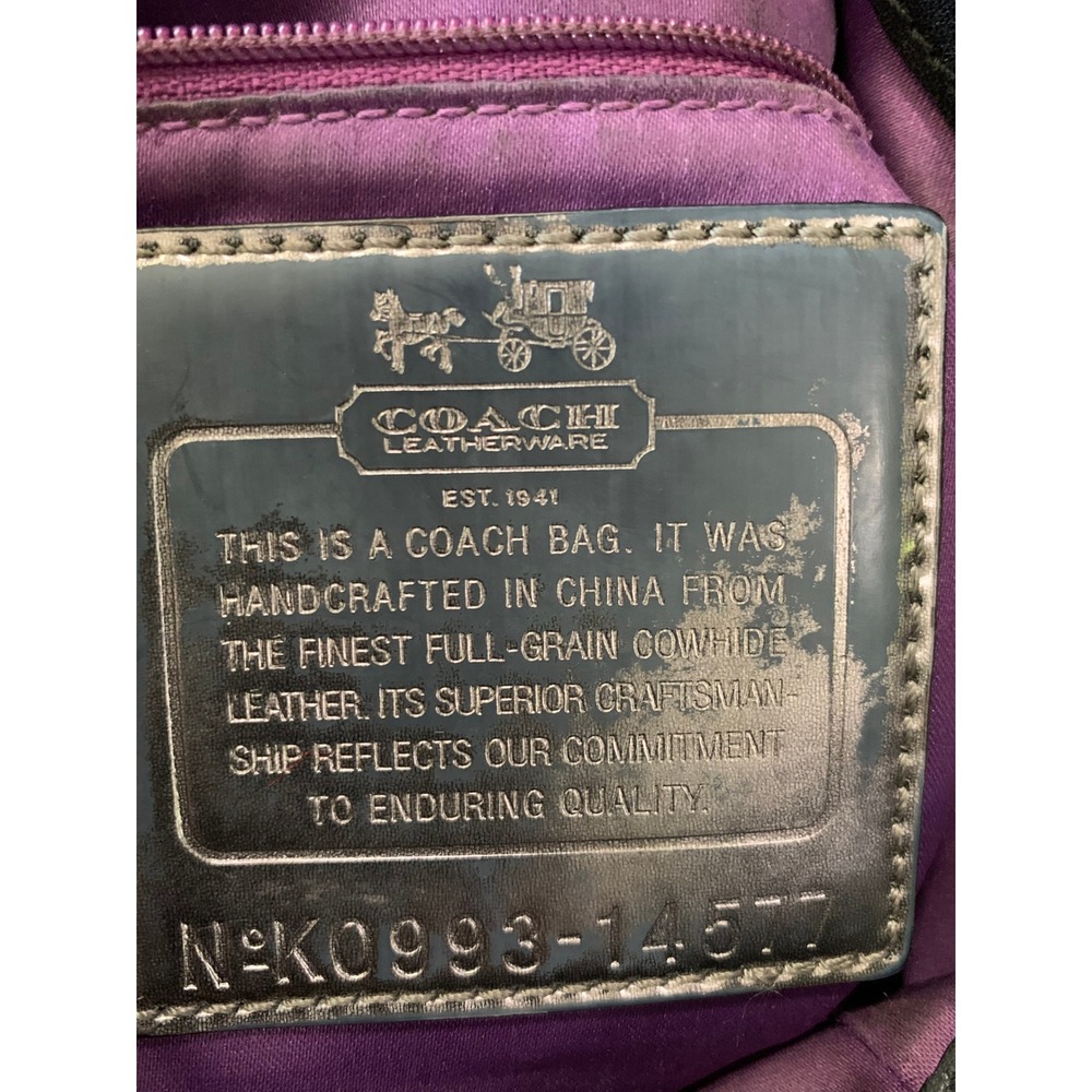 Coach Madison Maggie Black Leather Shoulder Bag Silver Hardware Pleated#888 - Picture 3 of 13
